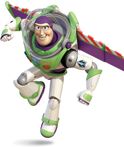 Buzz Lightyear Figure with Spread Purple Wings