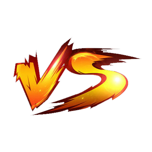 Fiery Orange VS Lettering with Flame Edges