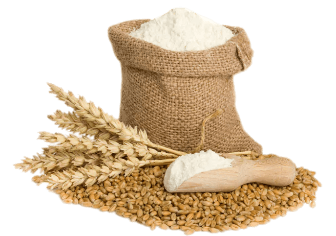 Burlap Flour Sack with Wheat Ears