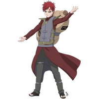 Red-Haired Anime Ninja with Arms Outstretched