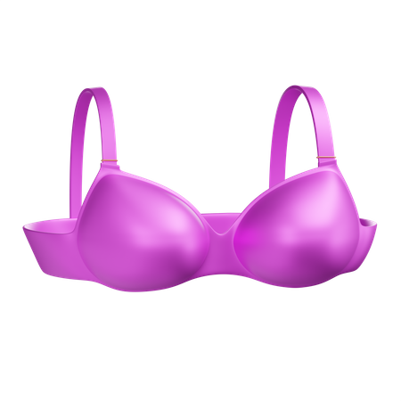Glossy Purple Push-Up Bra 3D Render
