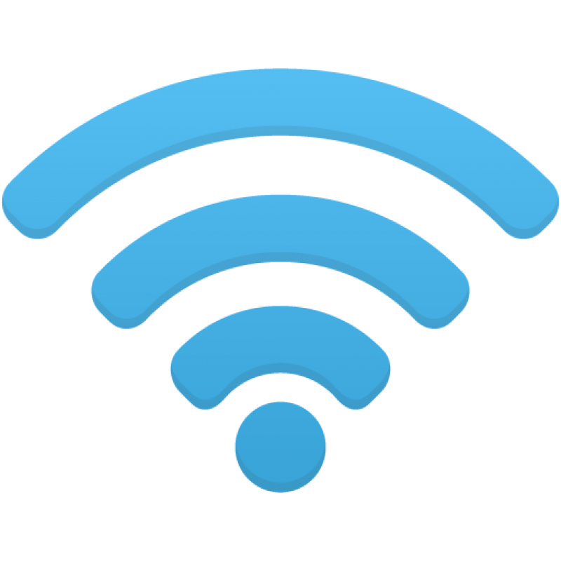 Blue Wi-Fi Signal Icon with Gradient Waves