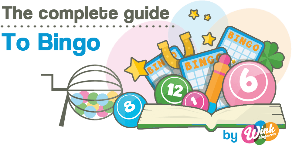 Bingo Guide Banner with Colorful Balls and Cards