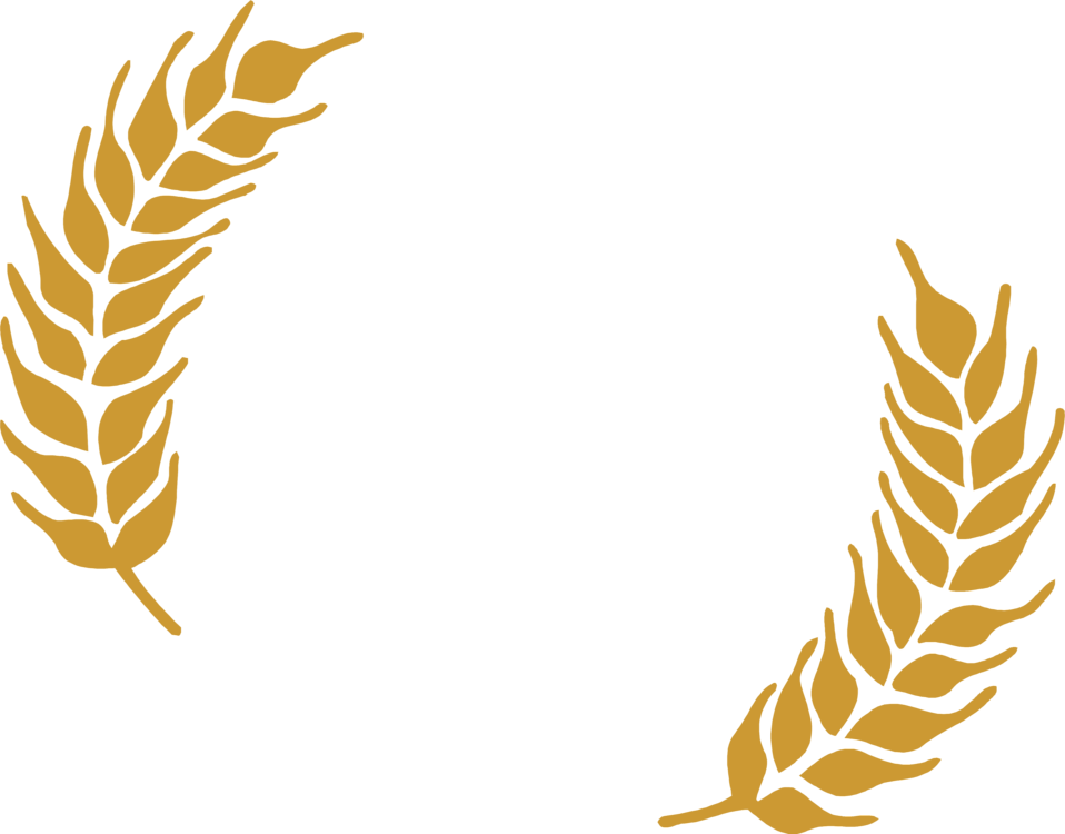 Golden Wheat Ears Stylized Icon Pair