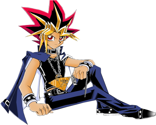 Yami Yugi Anime Character Seated Pose