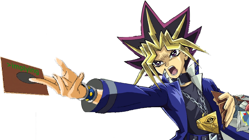 Yami Yugi Tossing Card Spiky Purple Hair