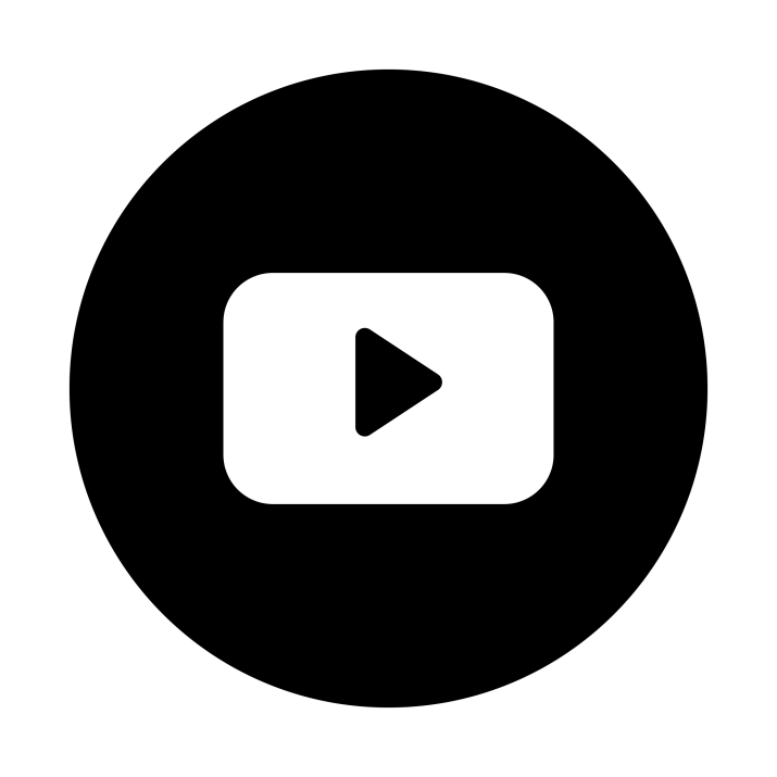 Black Circle Play Button Icon in White