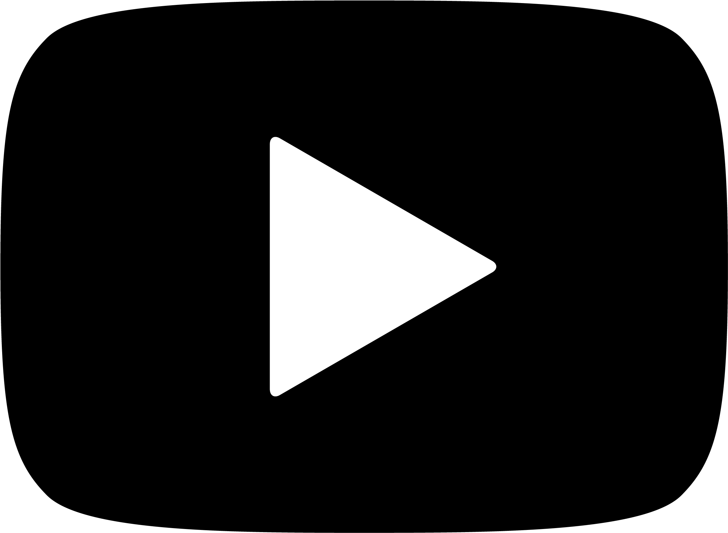 Black Rounded Play Button Icon Silhouette