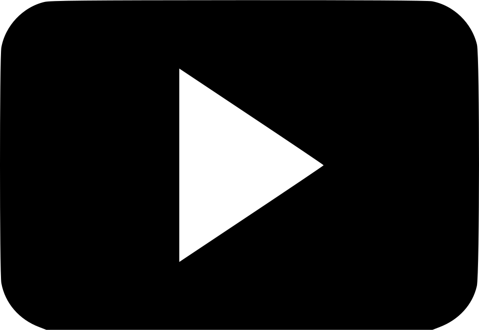 Black Solid Play Button Icon with White Triangle