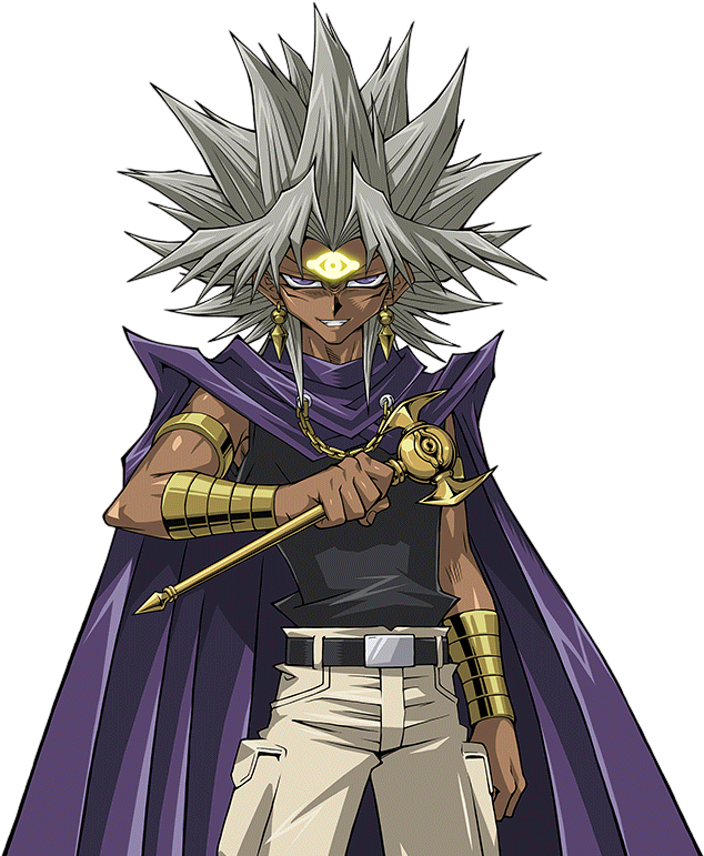 Spiky Silver-Haired Anime Warrior with Golden Rod