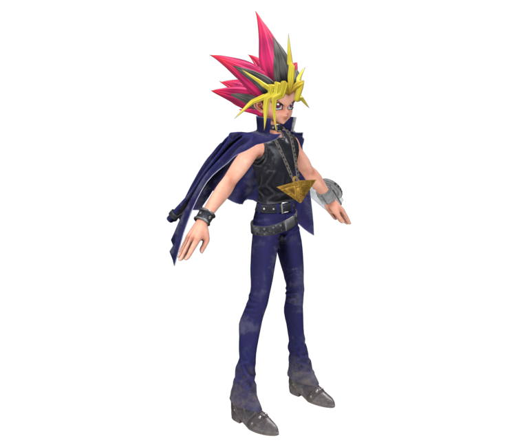 Yami Yugi 3D Model with Spiky Pink Hair