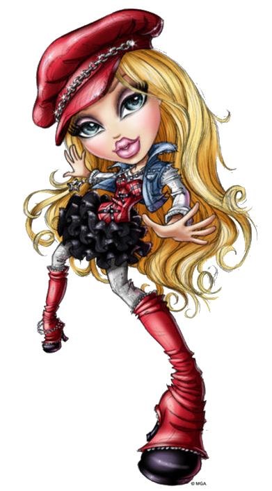 Blonde Cartoon Doll in Red Beret