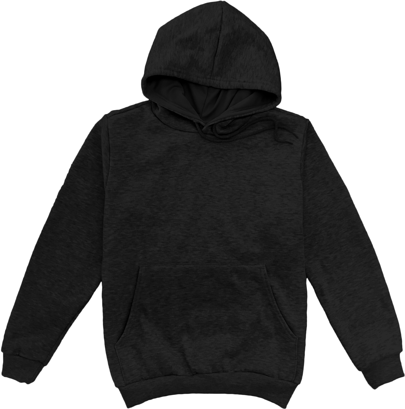 Black Heather Hoodie with Kangaroo Pocket