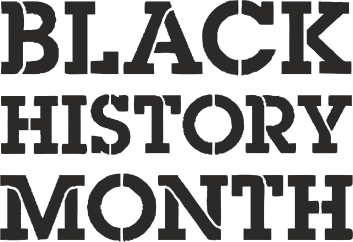 Black History Month Stencil Lettering in Bold Type