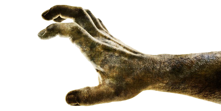 Weathered Bronze Hand Reaching Outstretched