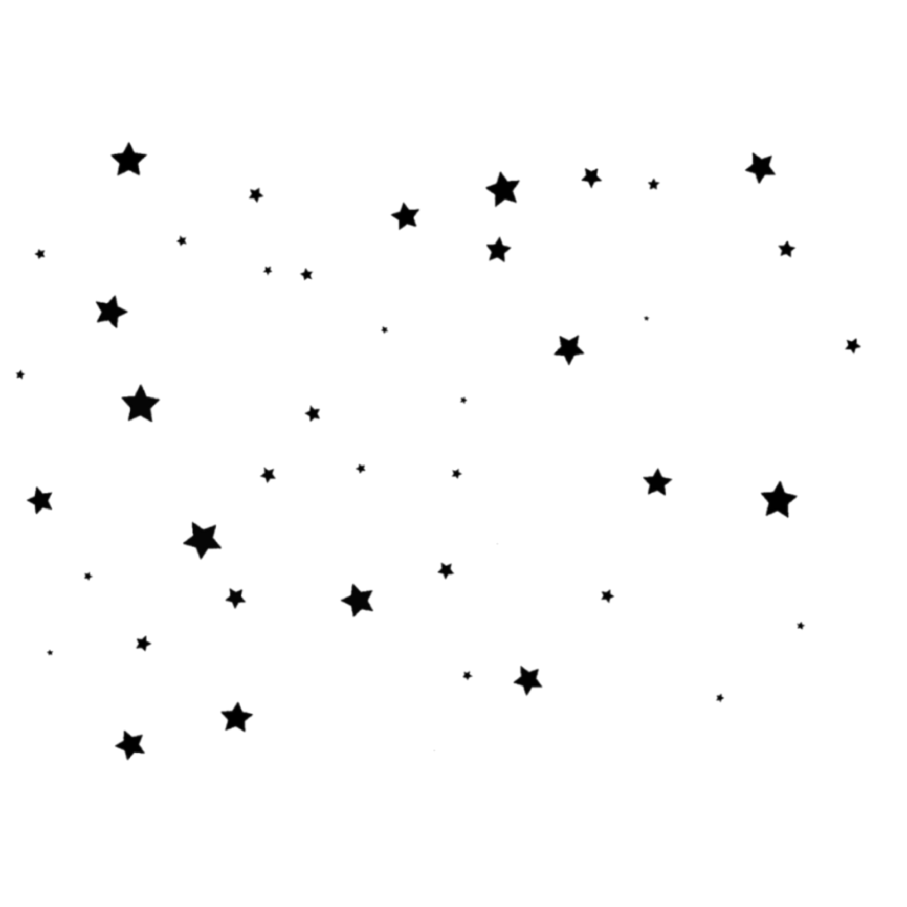 Scattered Black Star Pattern Overlay