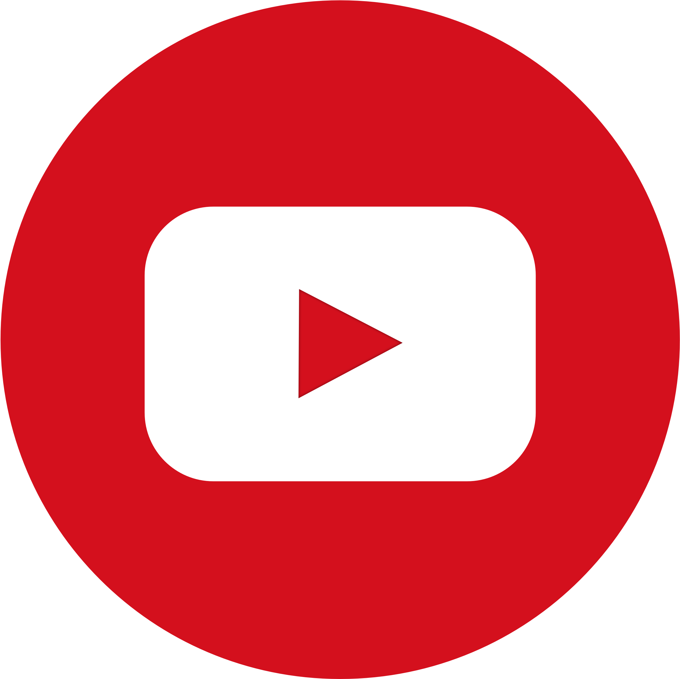 Red Circle Video Play Icon with White Button