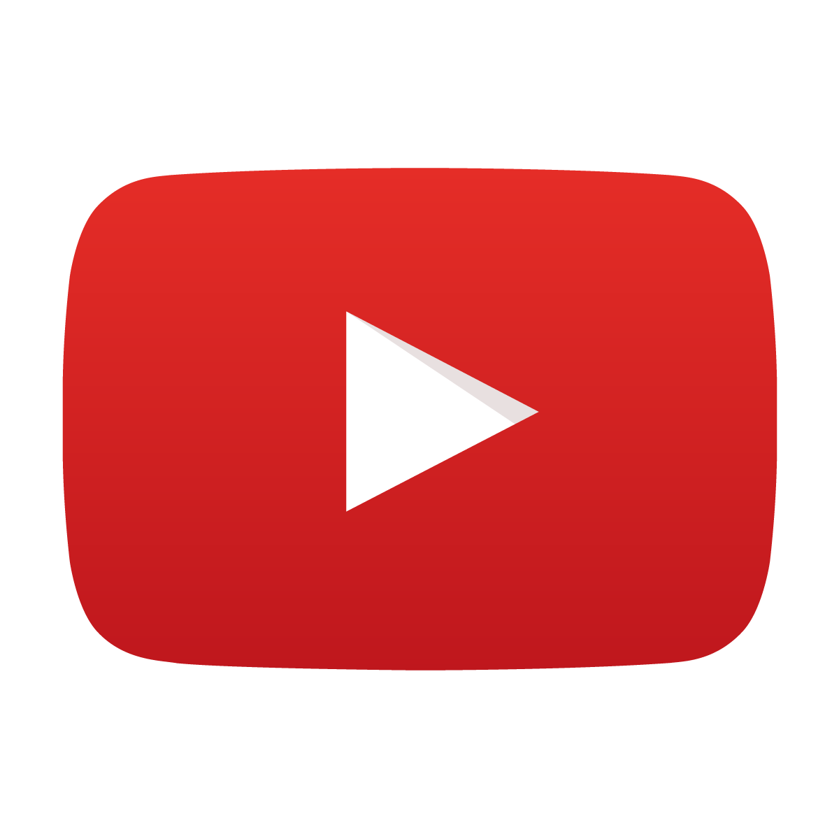 Red Gradient Play Button Icon with Triangle