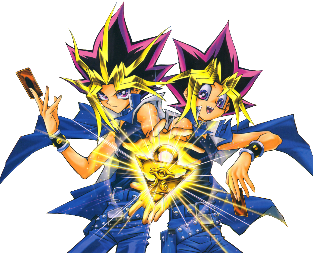 Anime Duo with Golden Glowing Puzzle