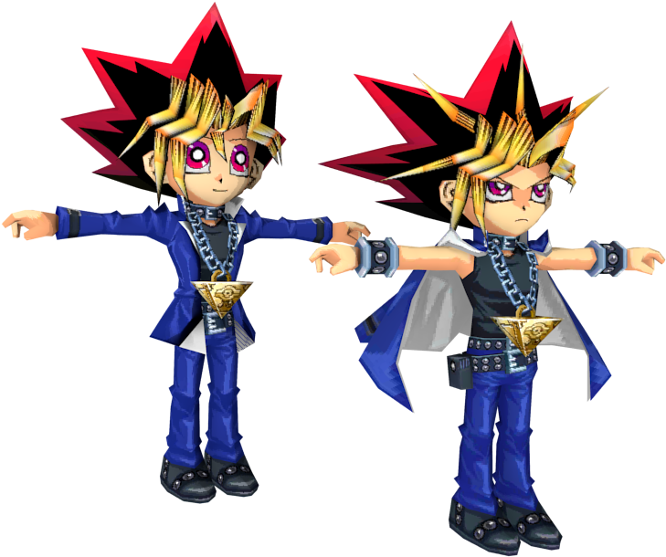 Yugi Muto 3D Models in Blue Duel Outfit
