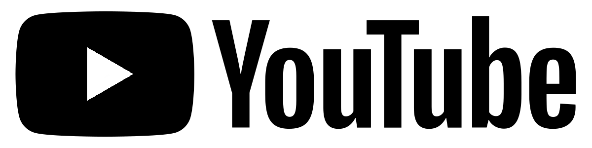 Black Play Button Icon with Bold Wordmark