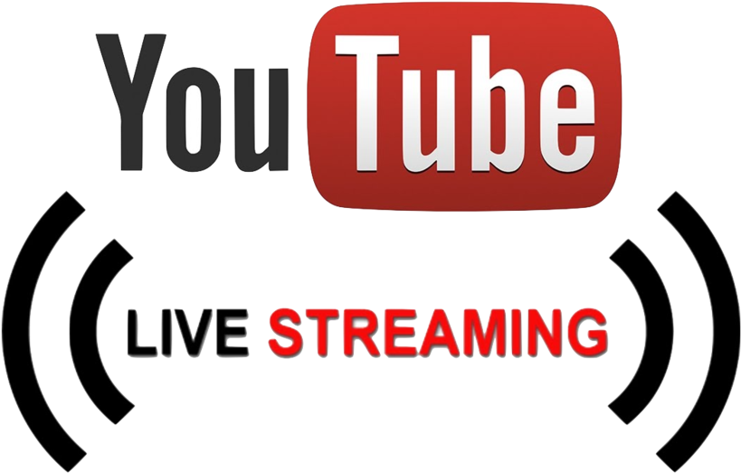 YouTube Live Streaming Logo with Signal Waves
