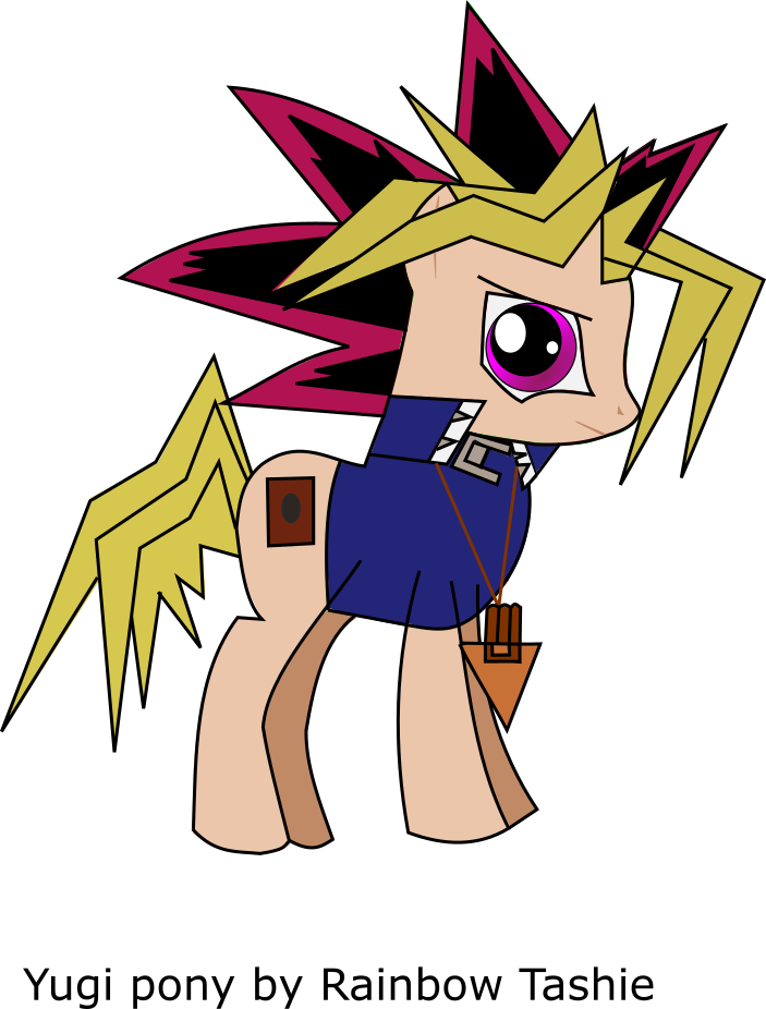 Yugi Pony Crossover with Spiky Tricolor Hair