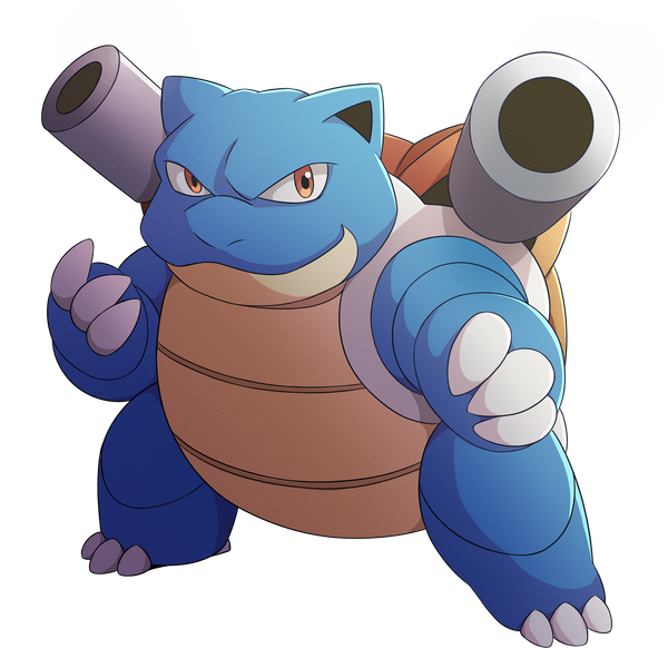 Blastoise Pokemon with Cannons and Clenched Fist