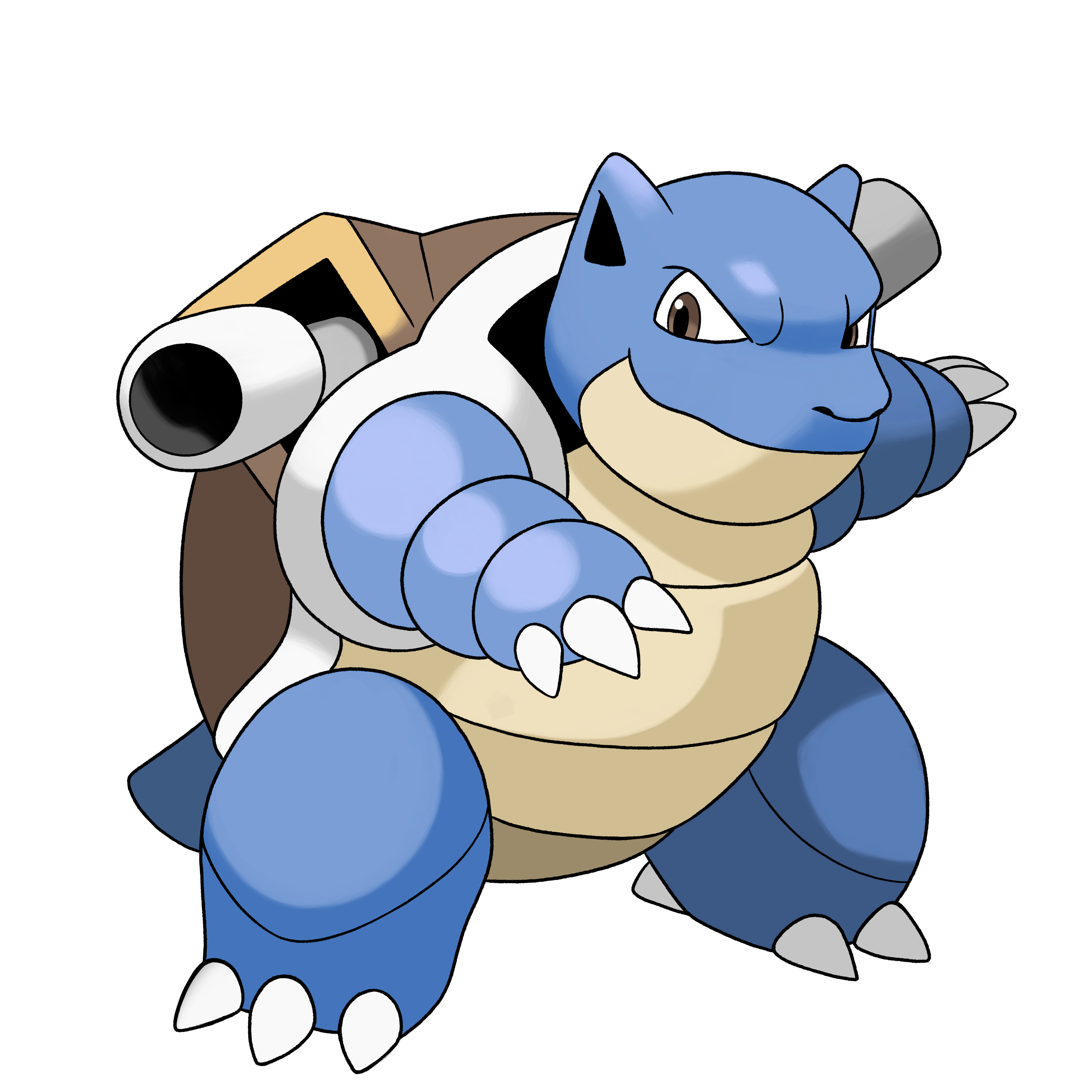 Blastoise Cartoon Turtle with Water Cannons