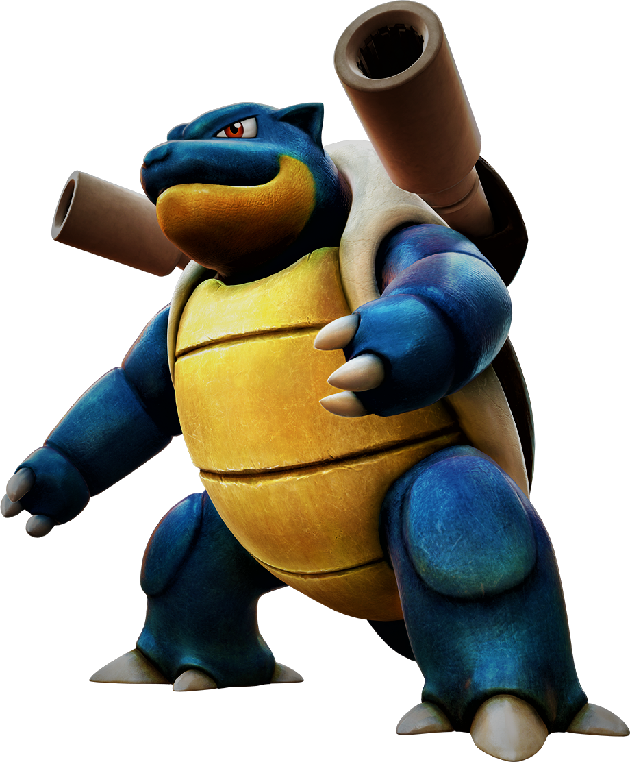 Blastoise 3D Render with Water Cannons