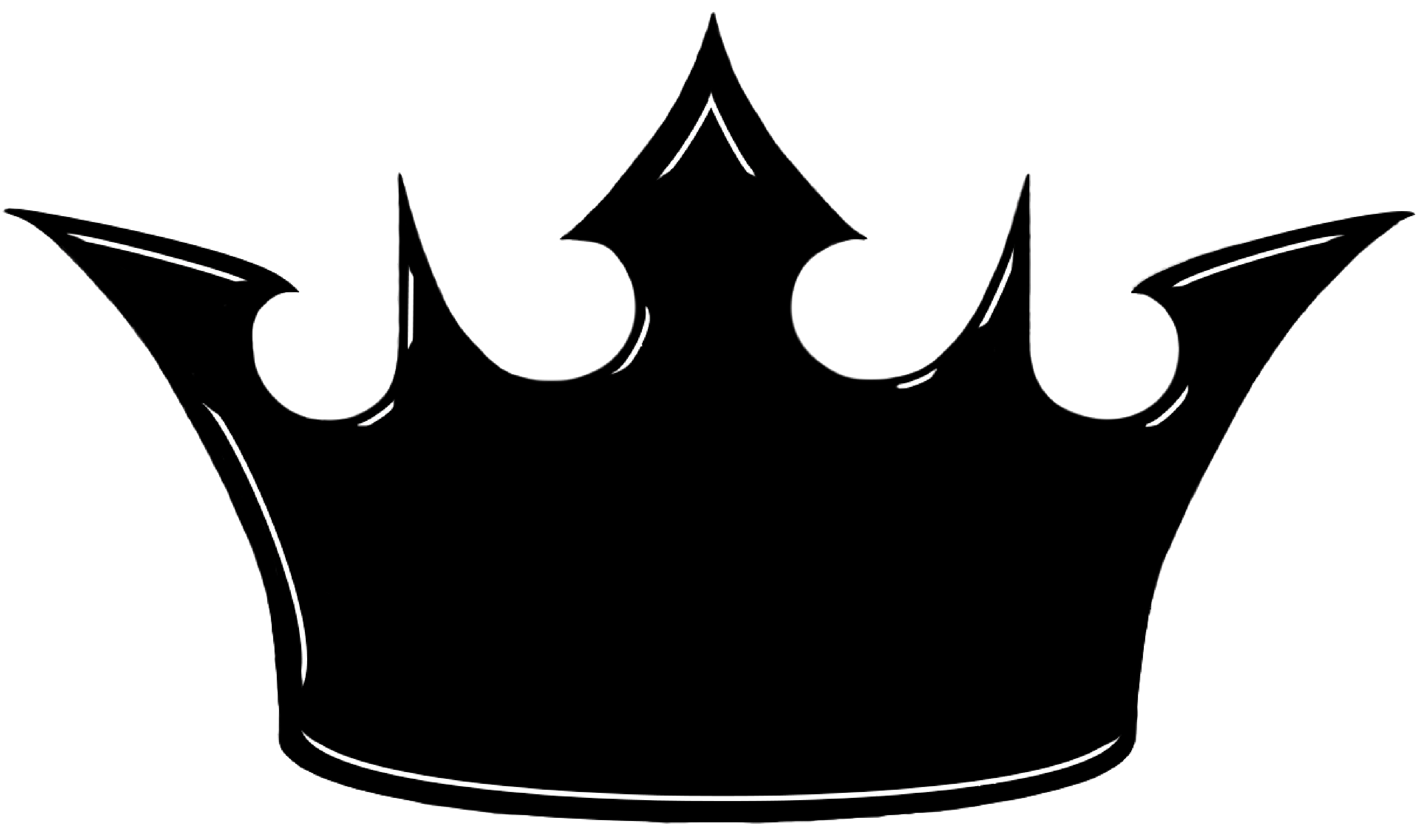 Black Crown Silhouette with Five Points