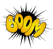 Yellow Boom Comic Burst Lettering