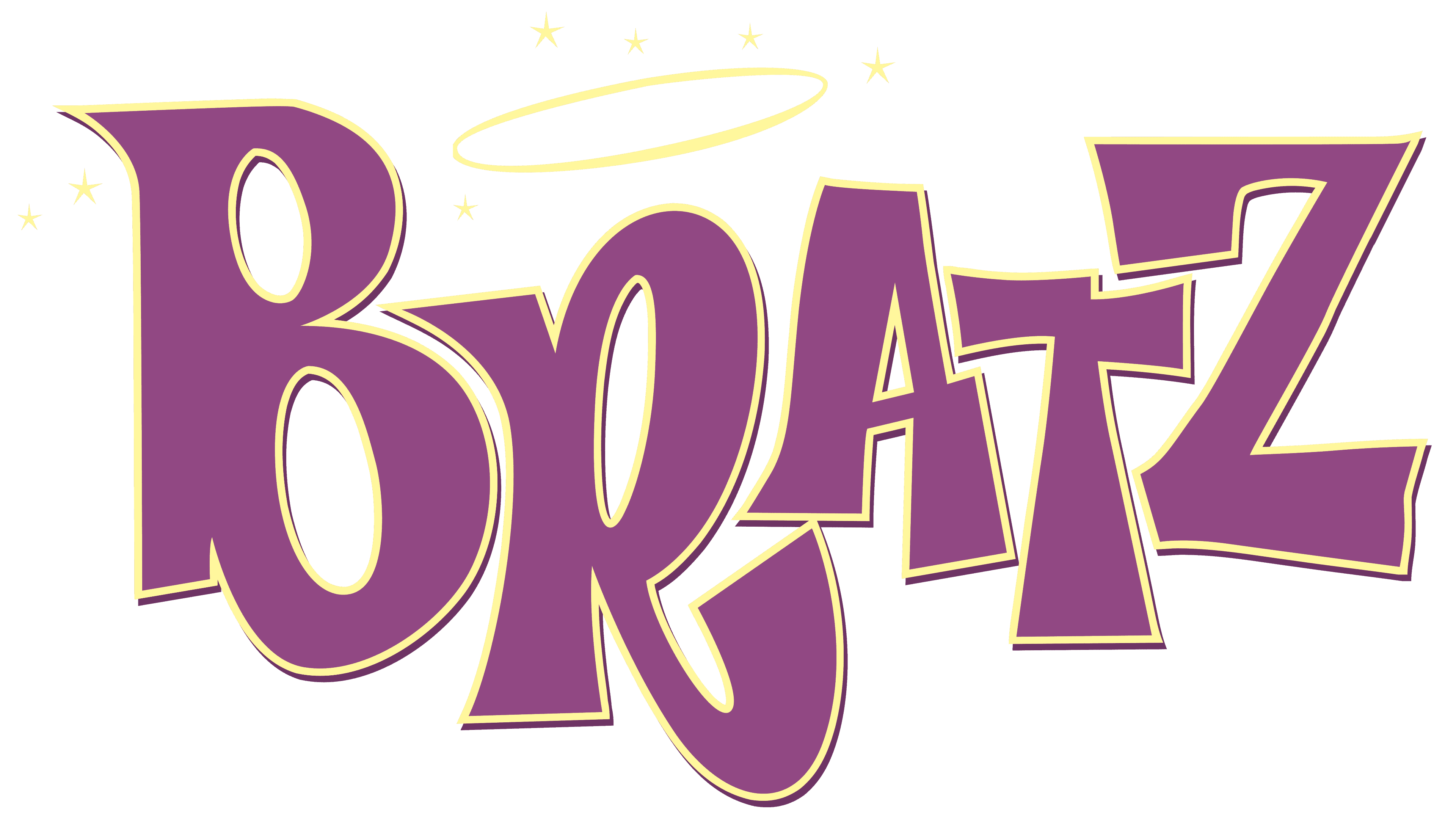 Mauve Lettering with Yellow Halo and Stars