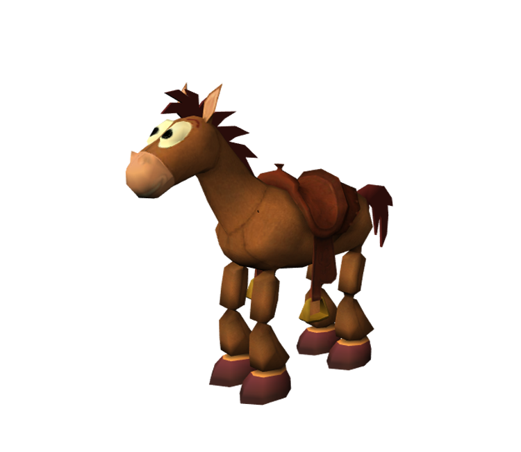 Brown Toy Horse with Saddle and Dark Mane