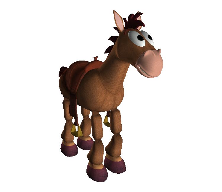 Brown Toy Horse with Saddle and Pink Muzzle