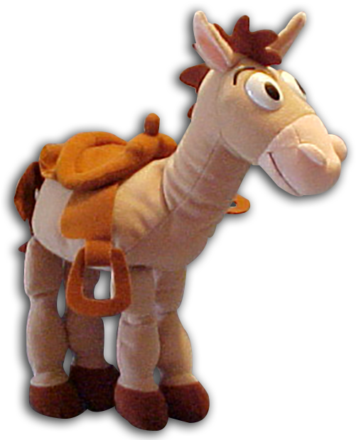 Tan Plush Horse with Brown Saddle