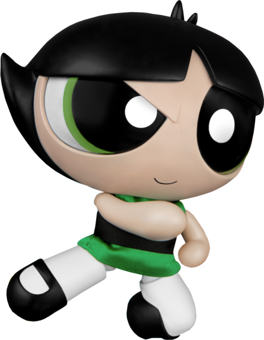 Buttercup Figure with Black Hair and Green Skirt