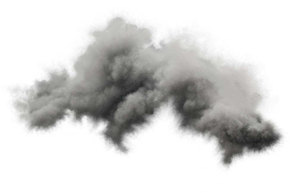 Dark Grey Billowing Smoke Cloud Effect