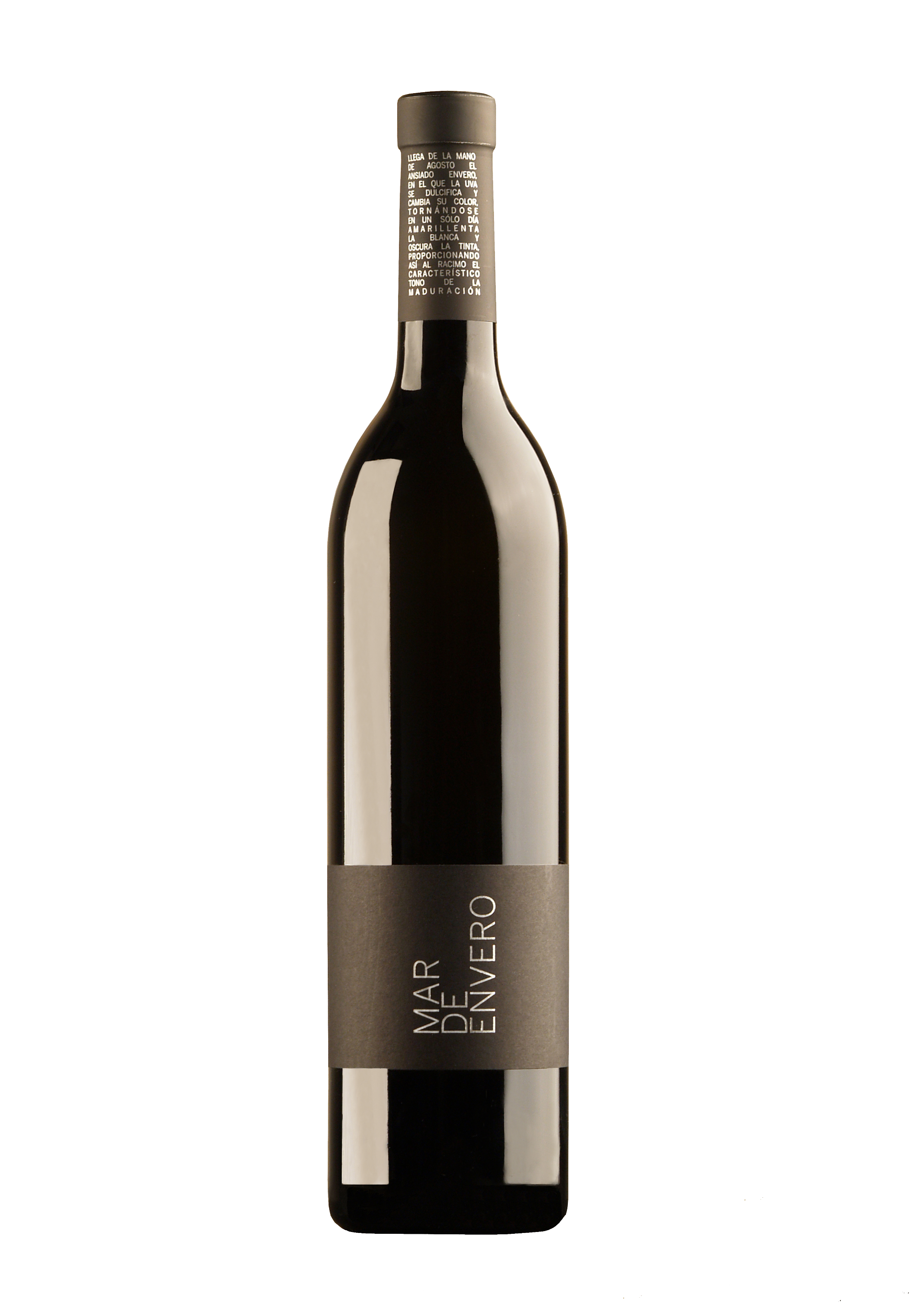 Dark Wine Bottle with Matte Grey Label