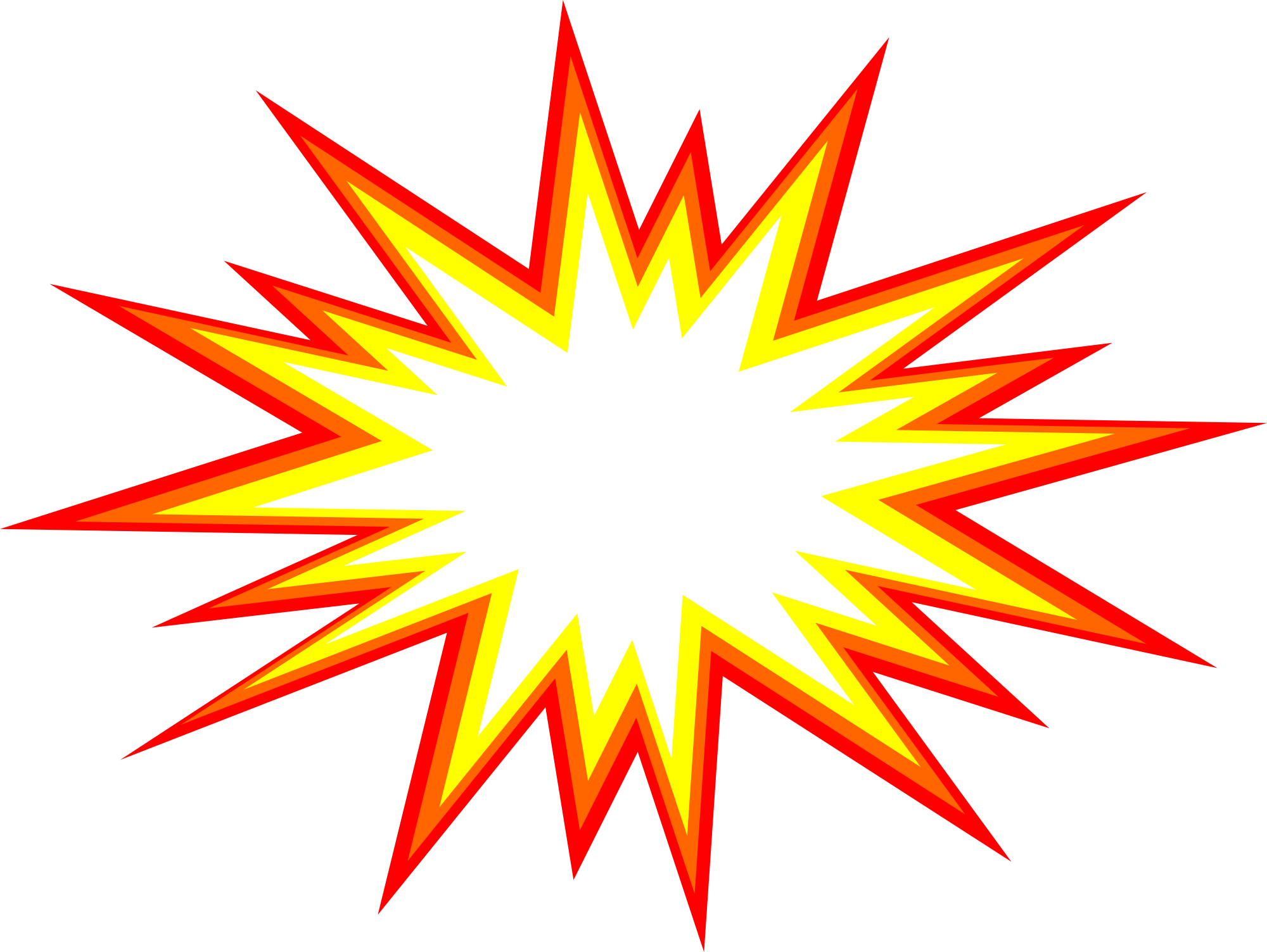 Red and Yellow Comic Explosion Burst