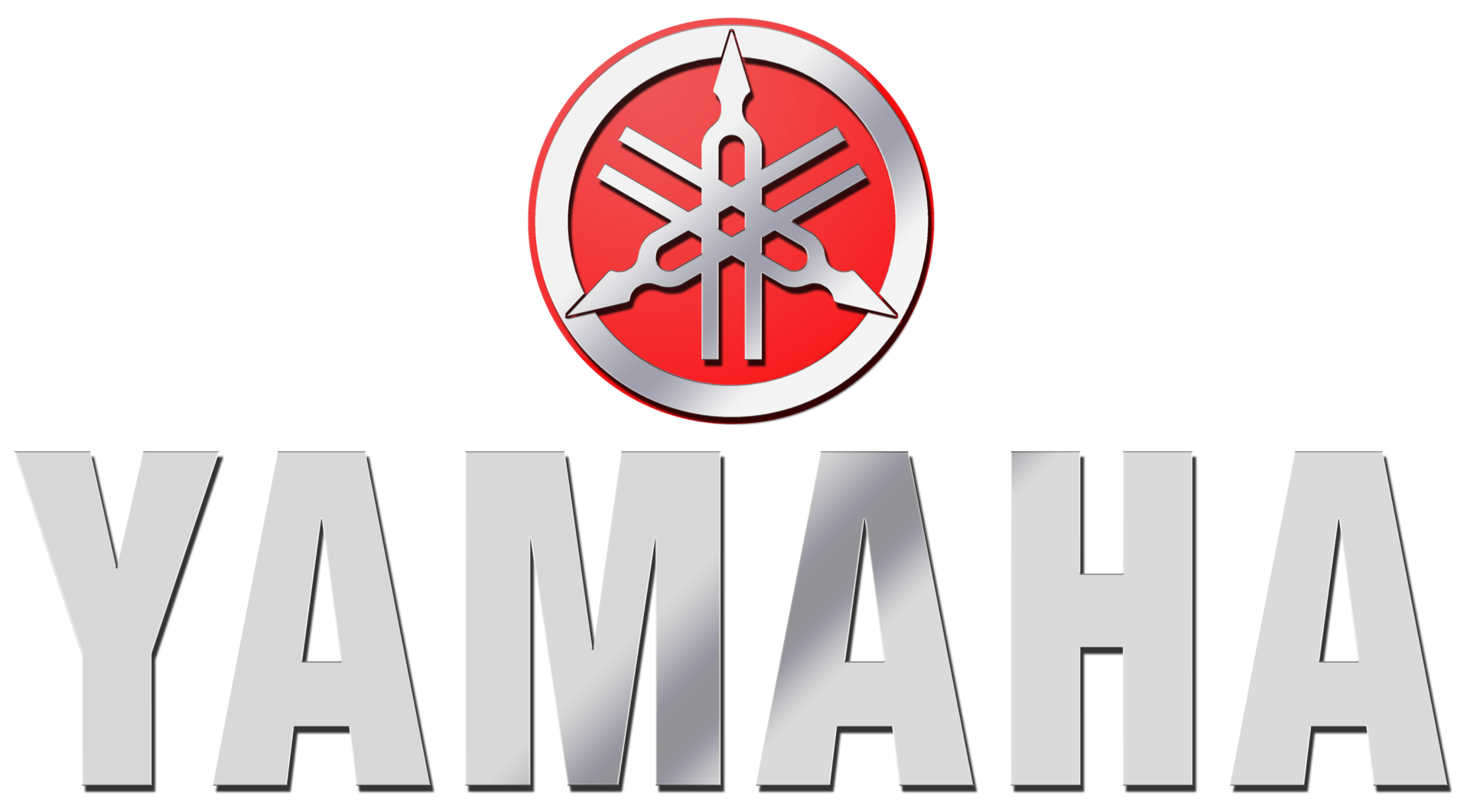 Yamaha Logo with Red and Silver Tuning Fork
