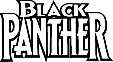 Black Panther Logo Bold Outlined Lettering