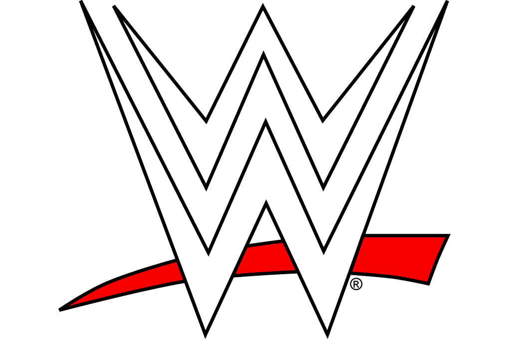 WWE Logo Outline with Red Swoosh