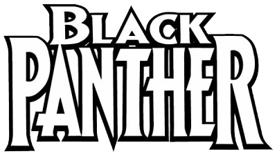 Black Panther Bold Black Outlined Logo Lettering
