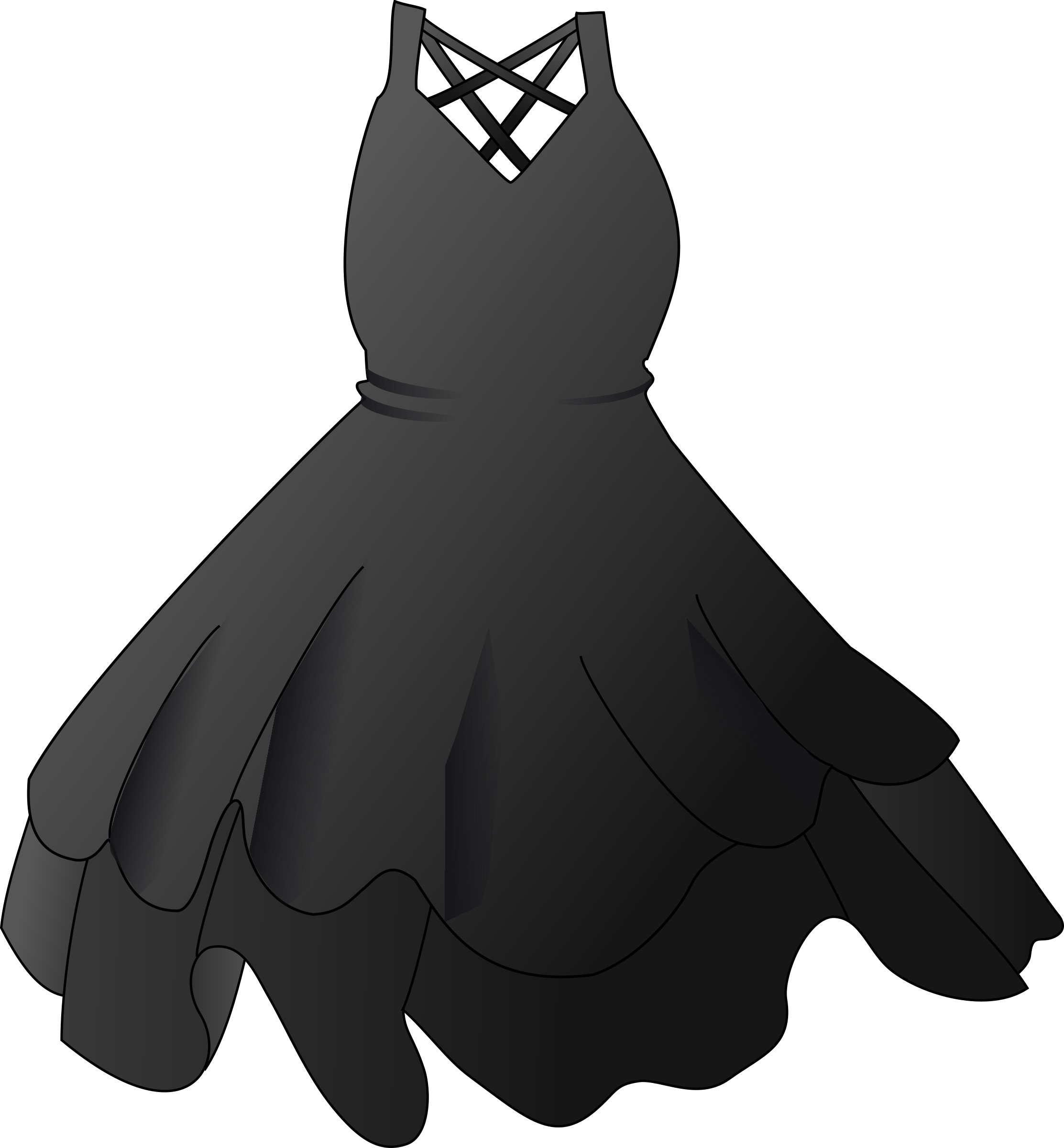 Black Dress with Crisscross Straps