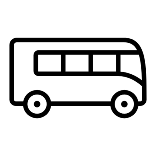 Bus Side View Black Line Icon